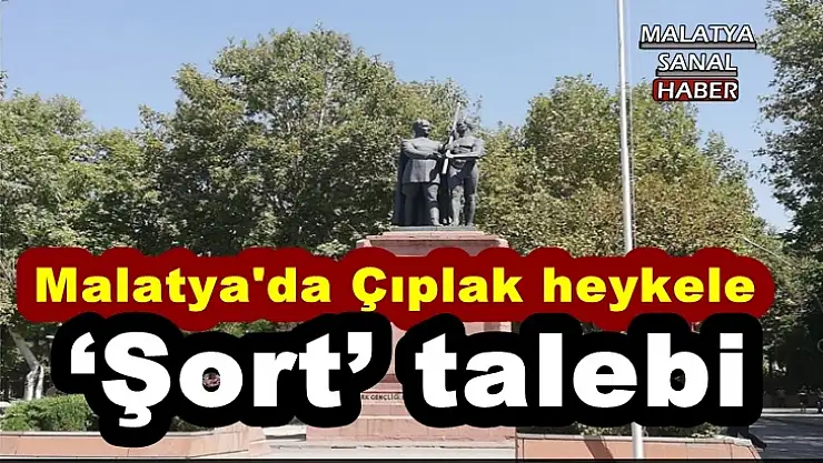 Malatya'da Çıplak heykele `Şort´ talebi