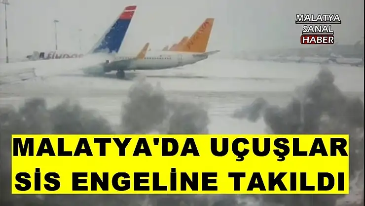 Malatya'da uçuşlar sis engeline takıldı