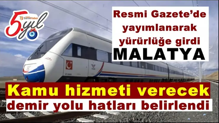 Kamu hizmeti verecek demir yolu hatları belirlendi