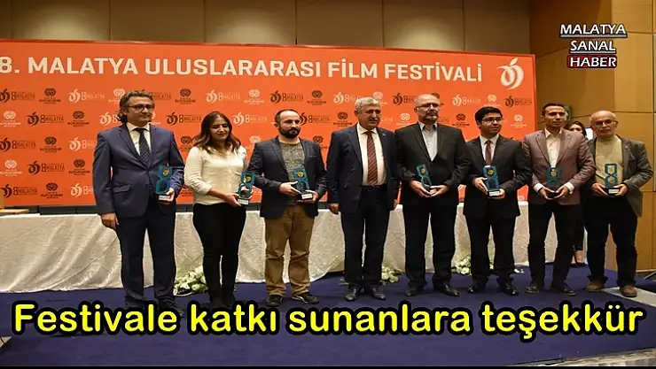 Festivale katkı sunanlara teşekkür