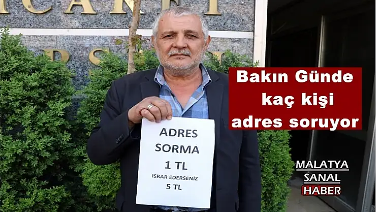 Adres sormak 1 TL