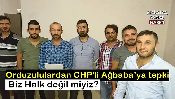 Orduzululardan CHP´li Ağbaba´ya tepki