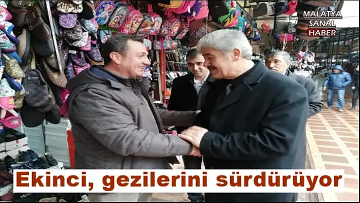 Ekinci, gezilerine sürdürüyor