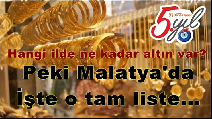 Malatya'da ne kadar altın var?