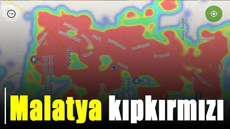 Malatya kıpkırmızı