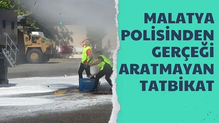 Malatya polisinden gerçeği aratmayan tatbikat