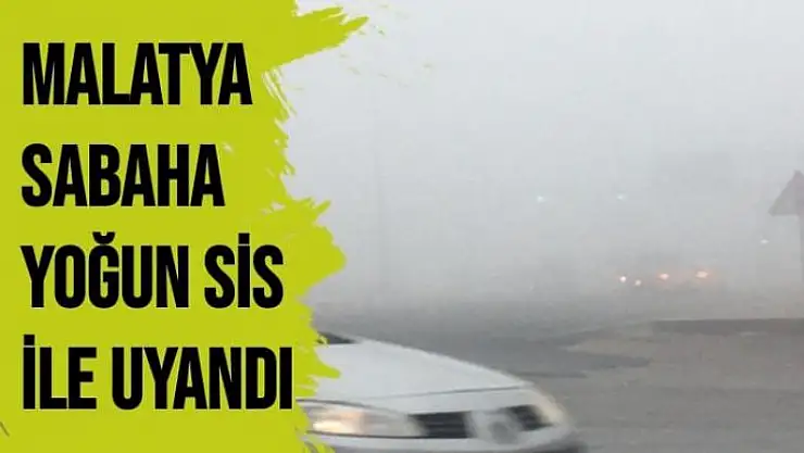 Malatya sabaha yoğun sis ile uyandı
