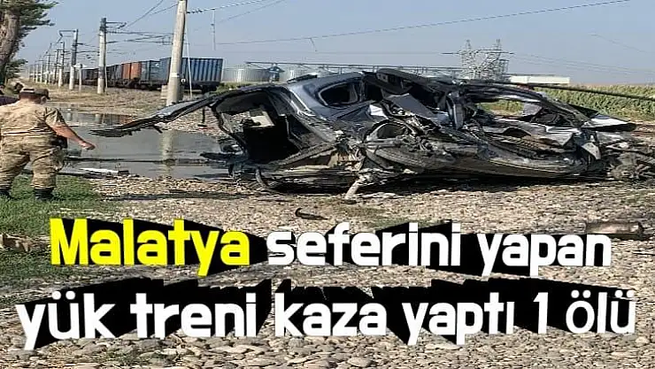 Malatya seferini yapan yük treni kaza yaptı 1 ölü