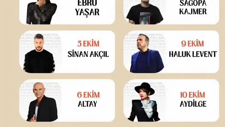 Malatya'ya gelecek Sanatçılar belli oldu