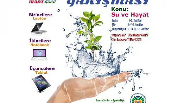 'MASKİ´DEN SU VE HAYAT'' KONULU RESİM, KOMPOZİSYON VE ŞİİR YARIŞMASI'''