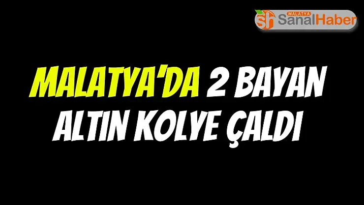 Malatya´da 2 bayan altın kolye çaldı