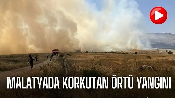 Malatyada korkutan örtü yangını