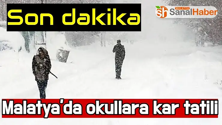 Malatya´da Okullar Tatil Edildi