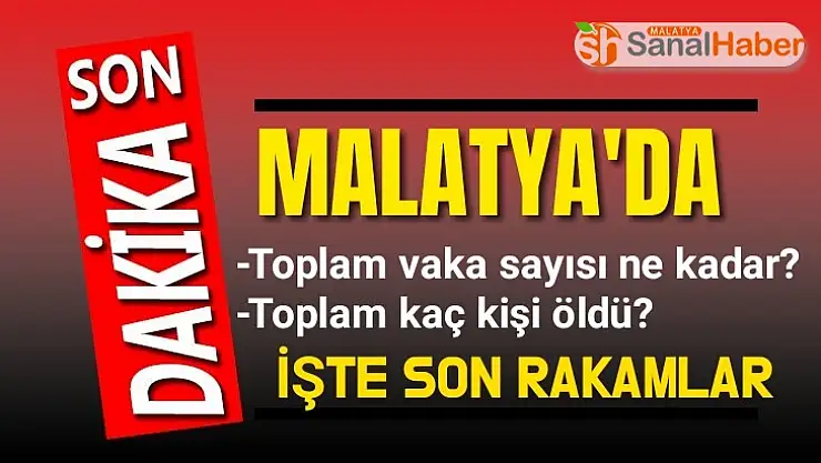 Malatya'da toplam vaka sayısı ne kadar