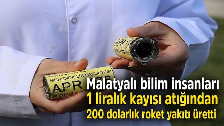 Malatyalı bilim insanları, 1 liralık kayısı atığından 200 dolarlık roket yakıtı üretti