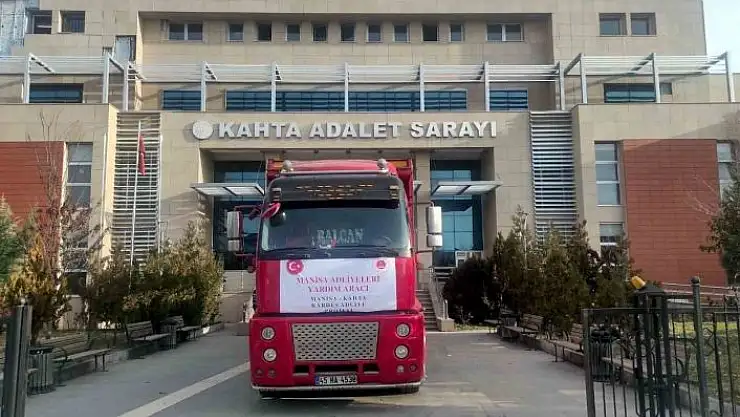 'Manisa Adliyesi, kardeş Kahta Adliyesine 3 tır yardım malzemesi gönderdi'