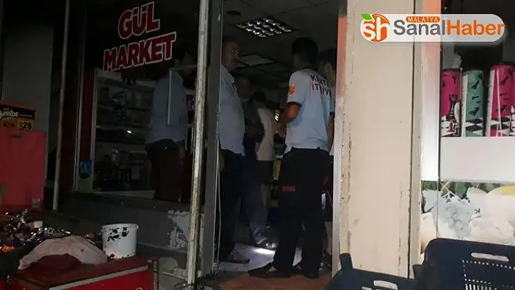 Markette çıkan yangın korkuttu