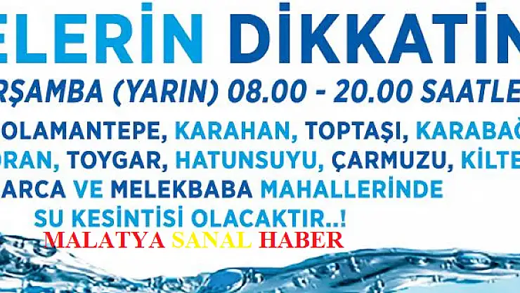 MASKİ´DEN SU KESİNTİSİ UYARISI