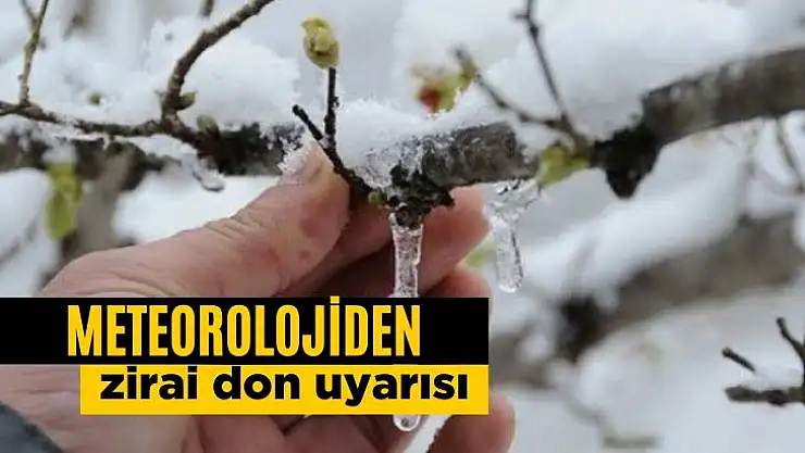 Meteorolojiden zirai don uyarısı