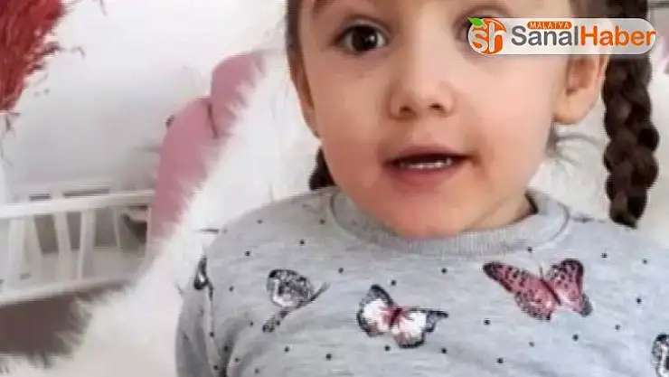 Minik Beril'in sağlık çalışanı anne ve babasına özlemi duygulandırdı