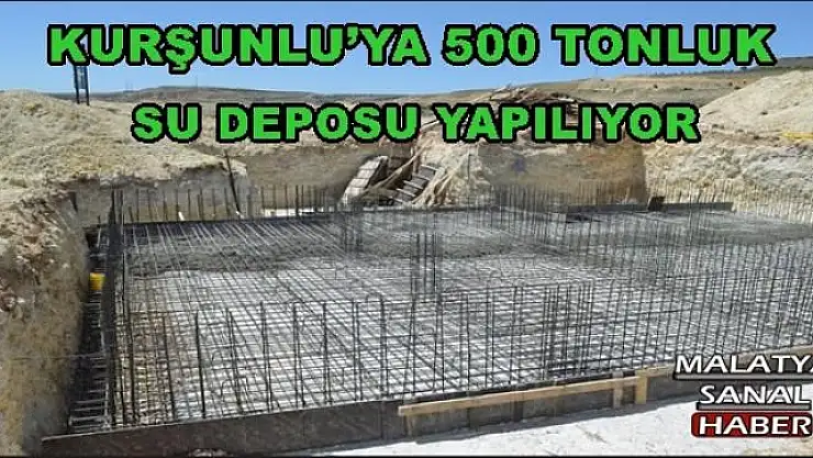 KURŞUNLU´YA 500 TONLUK  SU DEPOSU YAPILIYOR
