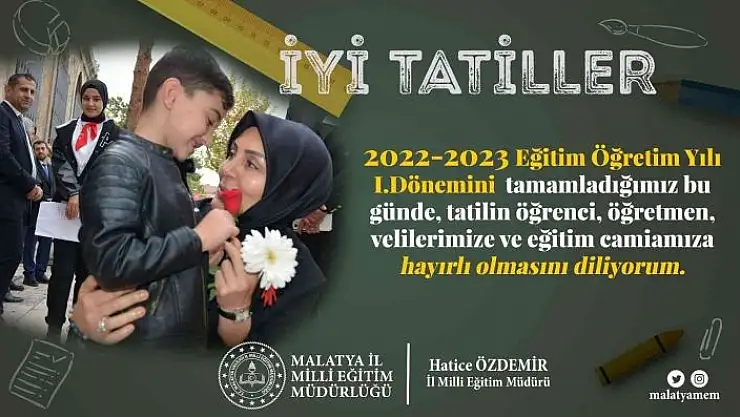 'Öğrencilere ara tatilde dinlenmiş olarak eğitime başlama önerisi'