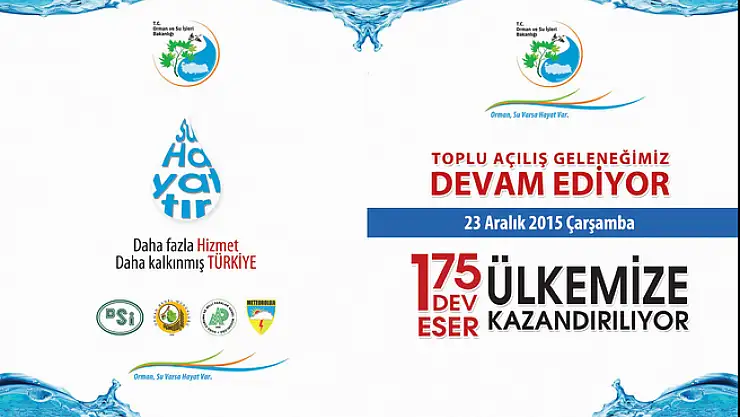 DAVUTOĞLU´NUN HİZMETE AÇACAĞI ESERLERDEN MALATYA DA PAYINI ALACAK 