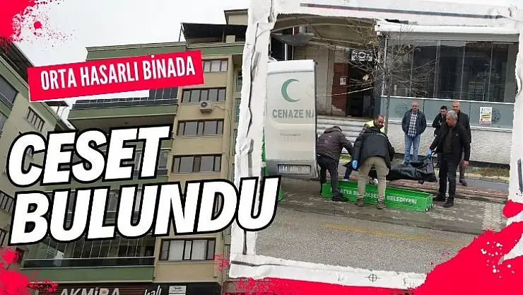 Orta hasarlı binada ceset bulundu
