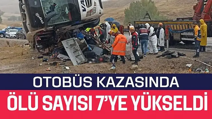 Otobüs kazasında ölü sayısı 7´ye yükseldi