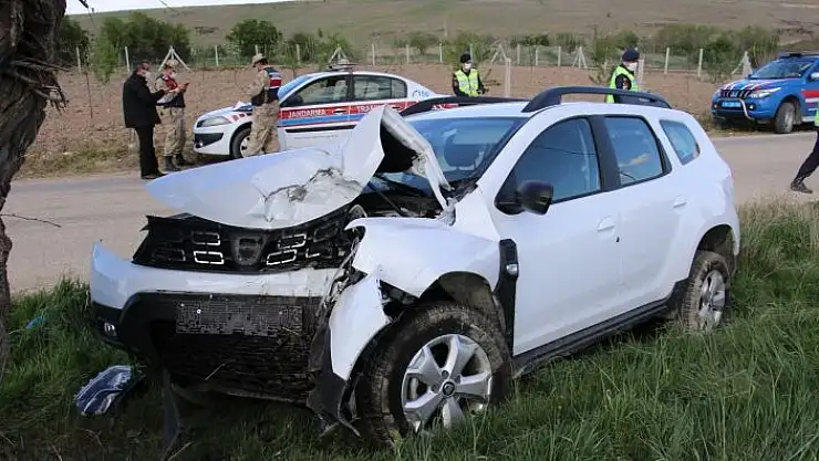 'Otomobil ağaca çarptı: 2 yaralı'