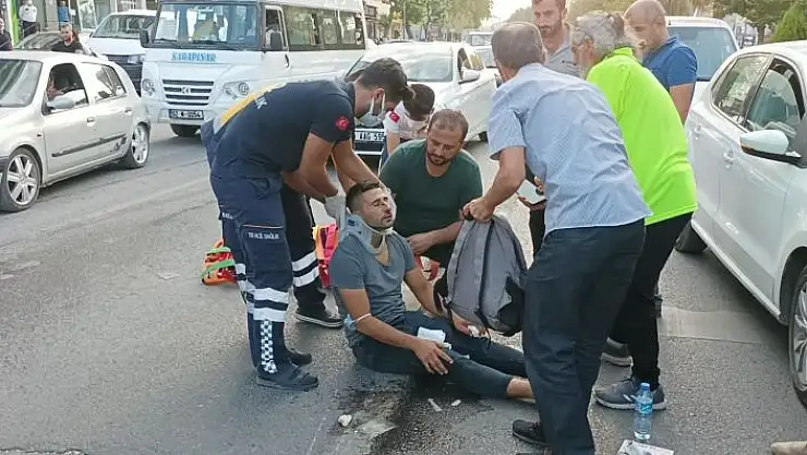 'Otomobil motosiklete çarpıp kaçtı: 1 yaralı'