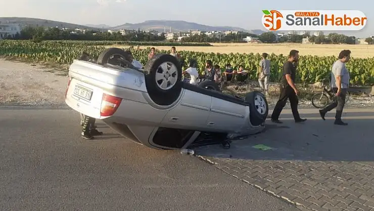 Otomobil takla attı: 3 yaralı