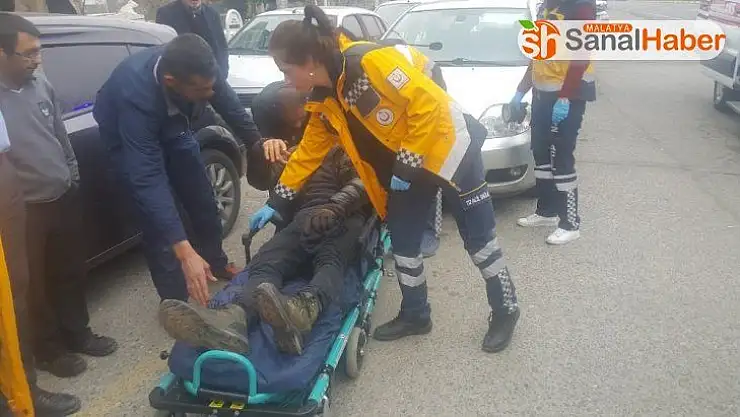 Otomobilin çarptığı bisiklet sürücüsü yaralandı