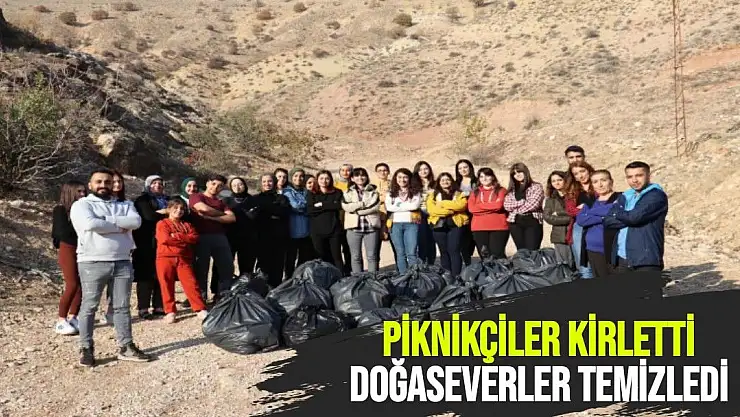 Piknikçiler kirletti, doğaseverler temizledi