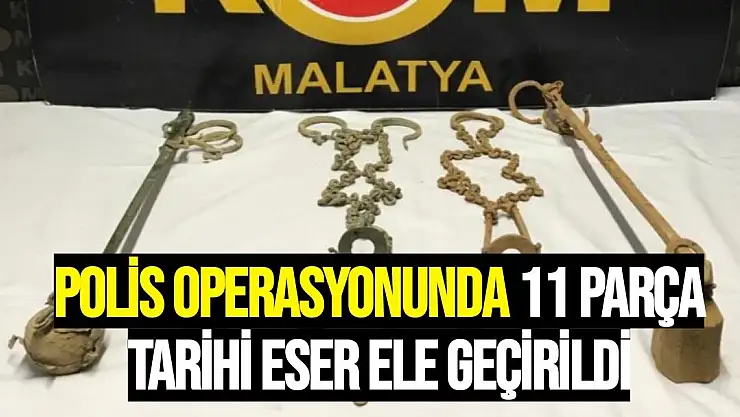Polis operasyonunda 11 parça tarihi eser ele geçirildi