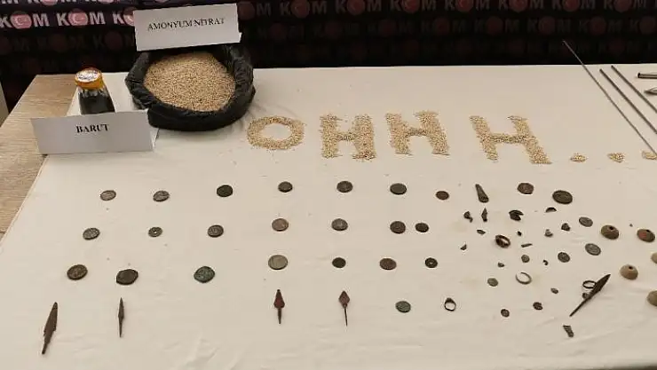 'Polis patlayıcı maddeyle ''ohh'' yazdı'