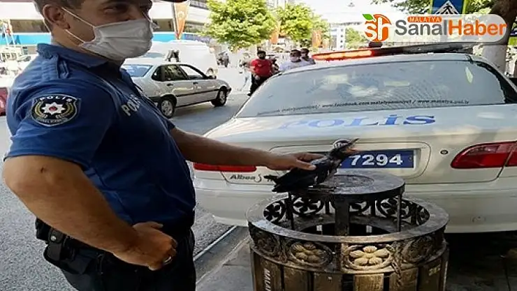 Polisten Kargaya şefkat eli