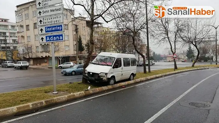 Refüjdeki ağaca çarparak durabildi