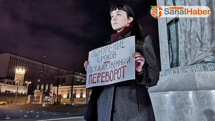 Rusya'da Putin'in görev süresi nedeniyle protestolar başladı