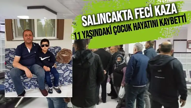 Salıncakta feci kaza