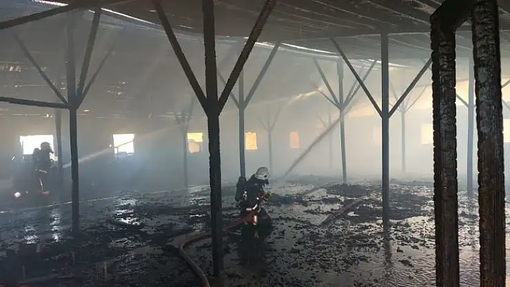 'Şantiyede korkutan yangın'