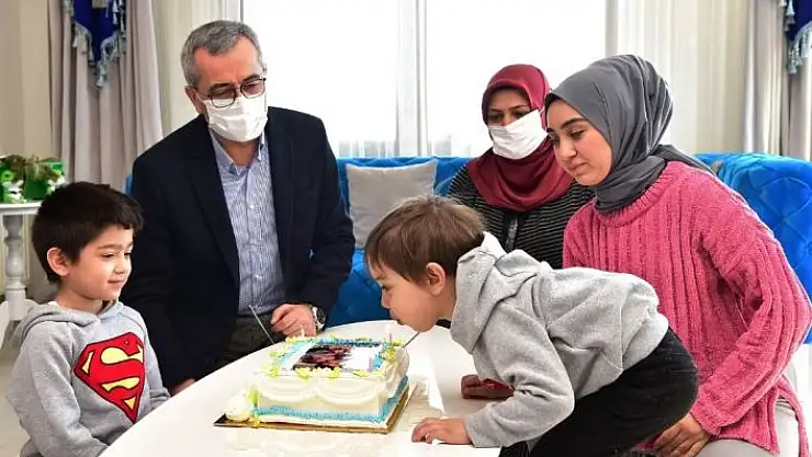 'Şehidin oğluna doğum günü sürprizi'