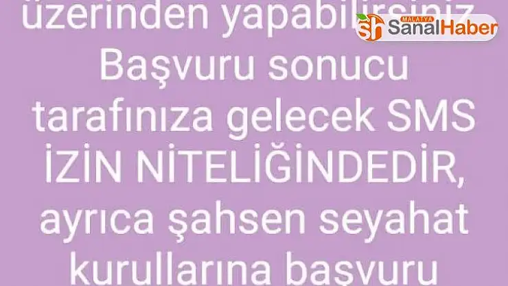 Malatya´da Seyahat başvurusu yapacakların DİKKATİNE