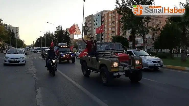 Sincik'te şehit polis için konvoy düzenlendi