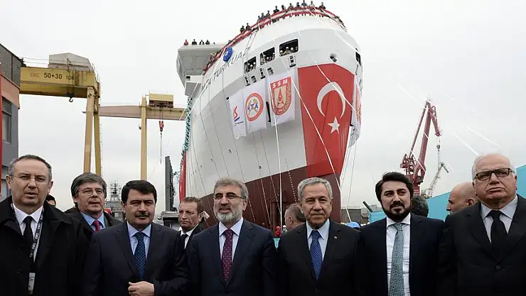 Sismik gemi TURKUAZ denize indirildi