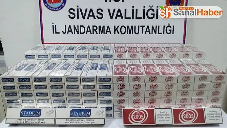 Sivas'ta 17 bin 670 paket kaçak sigara ele geçirildi