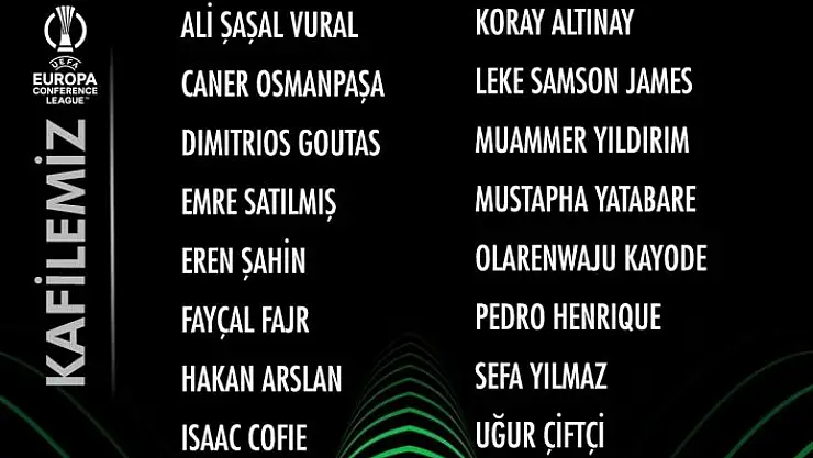 'Sivasspor´da Petrocub maçı kadrosu açıklandı'