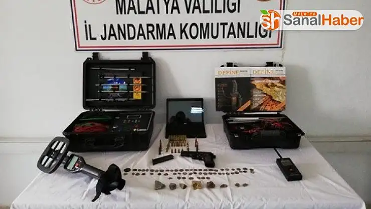 Malatya´da Tarihi eserler ve silah ele geçirildi