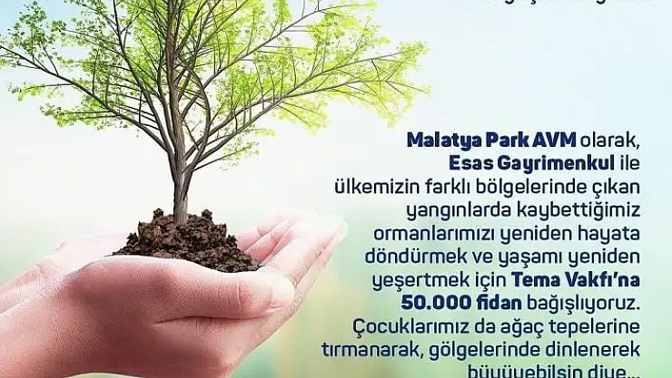 'TEMA kampanyasına 50 bin fidan desteği'