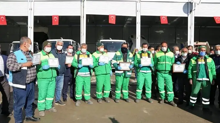 'Temizlik personellerine teşekkür belgesi'